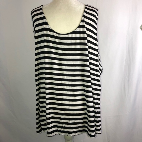 Torrid Size 3 Striped Flutter Front Layered Tank - Picture 3 of 7